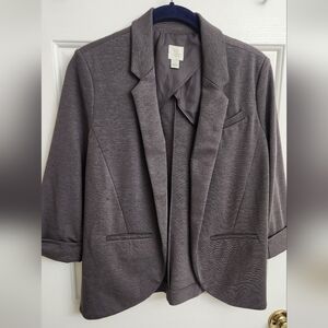 LC Lauren Conrad Gray Suit Jacket with Tailored Fit and Wool Blend